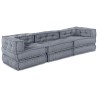 Unité de canapé modulaire 3 pcs Gris Tissu 648400648400