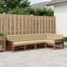 Ensemble de canapés d'extérieur 5 pcs Naturel et Beige 648402648402