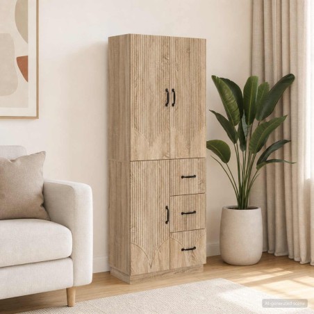 Ensemble de Meubles 2 pcs Chêne Sonoma Bois d'ingénierie 648404648404