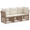 Ensemble de canapé de jardin 3 pcs Beige polyrotin 648417648417