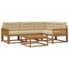 Ensemble de canapés d'extérieur 5 pcs Naturel et Beige 648423648423