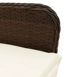 Ensemble de bistro de jardin 5 pcs coussins marron poly rotin 648426648426