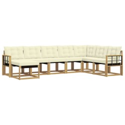 Ensemble de canapés d'extérieur 8 pcs Blanc et crème 648438648438