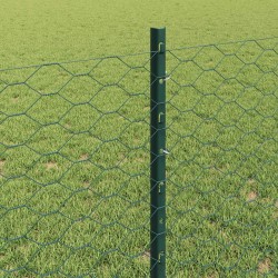 Clôture hexagonale avec poteau 100 x 0,8 m Vert Maille 648440648440