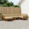Ensemble de canapés d'extérieur 6 pcs Naturel et Beige 648452648452