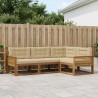 Ensemble de canapés d'extérieur 4 pcs Naturel et Beige 648453648453