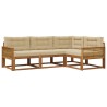 Ensemble de canapés d'extérieur 4 pcs Naturel et Beige 648453648453