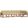 Ensemble de canapés d'extérieur 5 pcs Naturel et Beige 648455648455