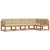 Ensemble de canapés d'extérieur 5 pcs Naturel et Beige 648456648456