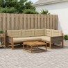 Ensemble de canapés d'extérieur 5 pcs Naturel et Beige 648457648457