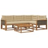 Ensemble de canapés d'extérieur 5 pcs Naturel et Beige 648457648457