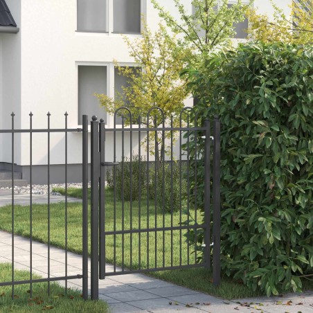 Porte de Clôture HORST 100 x 125 cm métal Noir Verrouillable 648458648458