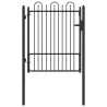 Porte de Clôture HORST 100 x 125 cm métal Noir Verrouillable 648458648458