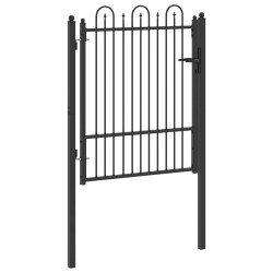 Porte de Clôture HORST 100 x 125 cm métal Noir Verrouillable 648458648458