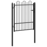 Porte de Clôture HORST 100 x 125 cm métal Noir Verrouillable 648458648458