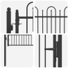 Porte de Clôture HORST 100 x 125 cm métal Noir Verrouillable 648458648458