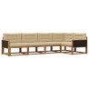 Ensemble de canapés d'extérieur 5 pcs Naturel et Beige 648459648459