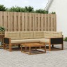 Ensemble de canapés d'extérieur 5 pcs Naturel et Beige 648460648460