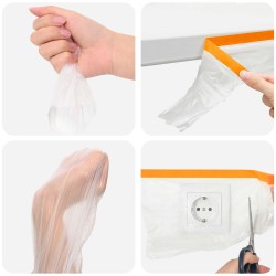 Tapis de protection avec bande adhésive 6 pcs 55 x 3300 cm HDPE 648461648461