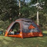 Tente en dôme avec housse imperméable amovible Gris et orange 648462648462