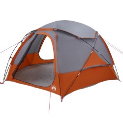 Tente en dôme avec housse imperméable amovible Gris et orange 648462648462