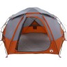 Tente en dôme avec housse imperméable amovible Gris et orange 648462648462