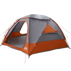 Tente en dôme avec housse imperméable amovible Gris et orange 648463648463