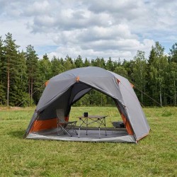 Tente de randonnée Gris et orange 2 personnes 648466648466