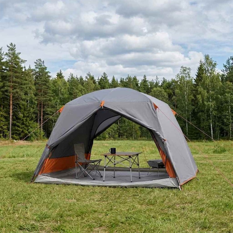 Tente de randonnée Gris et orange 2 personnes 648466648466