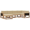 Ensemble de canapés d'extérieur 6 pcs Naturel et Beige 648470648470