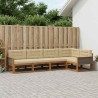 Ensemble de canapés d'extérieur 5 pcs Naturel et Beige 648473648473