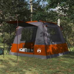 Tente de fête Gris et orange 10 personnes 648474648474