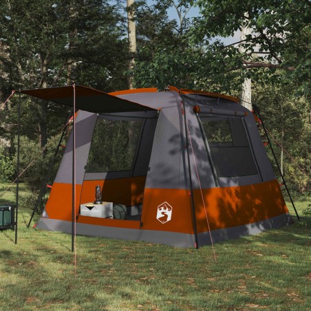 Tente de fête Gris et orange 10 personnes 648474648474