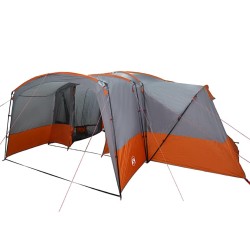 Tente familiale 12 personnes Gris et orange 760 x 645 x 230 cm 648475648475