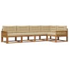 Ensemble de canapés d'extérieur 5 pcs Naturel et Beige 648476648476