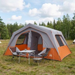 Tente familiale Gris et orange 533 x 312 x 230 cm 648477648477
