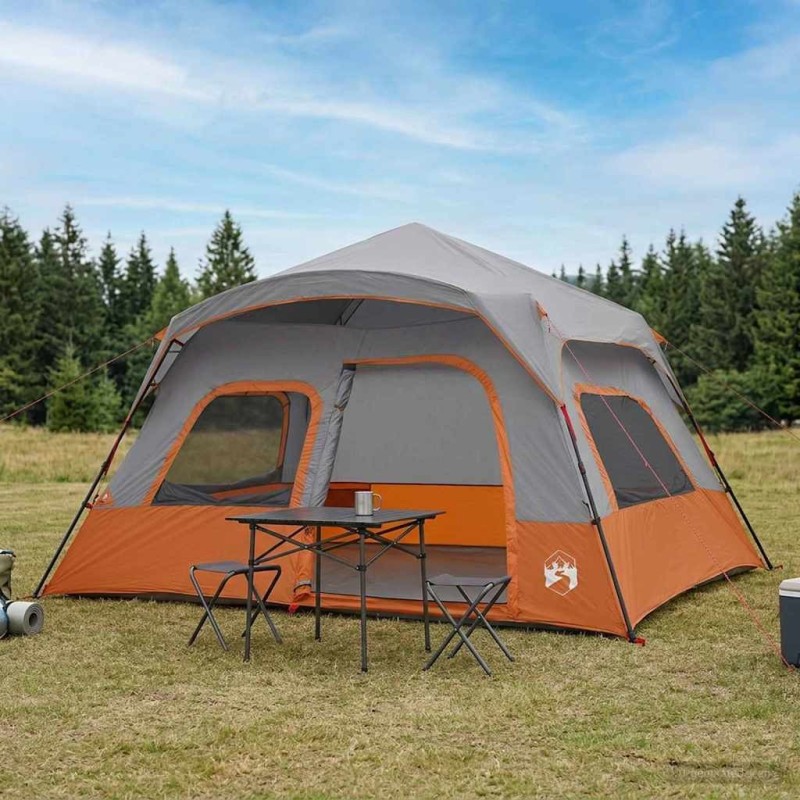 Tente Instantanée Gris et orange 340 x 280 x 190 cm 648479648479