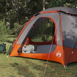 Tente en dôme avec housse imperméable amovible Gris et orange 648480648480