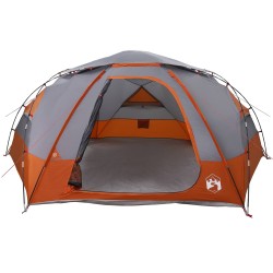 Tente en dôme avec housse imperméable amovible Gris et orange 648480648480