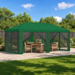 Housse de tonnelle avec murs latéraux 6 x 3 m Vert Polyester 648481648481