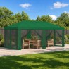 Housse de tonnelle avec murs latéraux 6 x 3 m Vert Polyester 648481648481