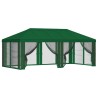 Housse de tonnelle avec murs latéraux 6 x 3 m Vert Polyester 648481648481