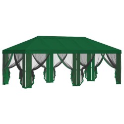 Housse de tonnelle avec murs latéraux 6 x 3 m Vert Polyester 648481648481