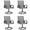 Ensemble à manger de jardin 5 pcs textilène et acier 648498648498