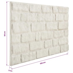 Panneaux muraux 10 pcs Blanc 100 x 50 cm Mousse EPS 648506648506