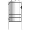 Porte de Clôture HORST 100 x 150 cm Acier Noir Verrouillable 648511648511