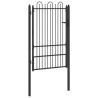 Porte de Clôture HORST 100 x 150 cm Acier Noir Verrouillable 648511648511