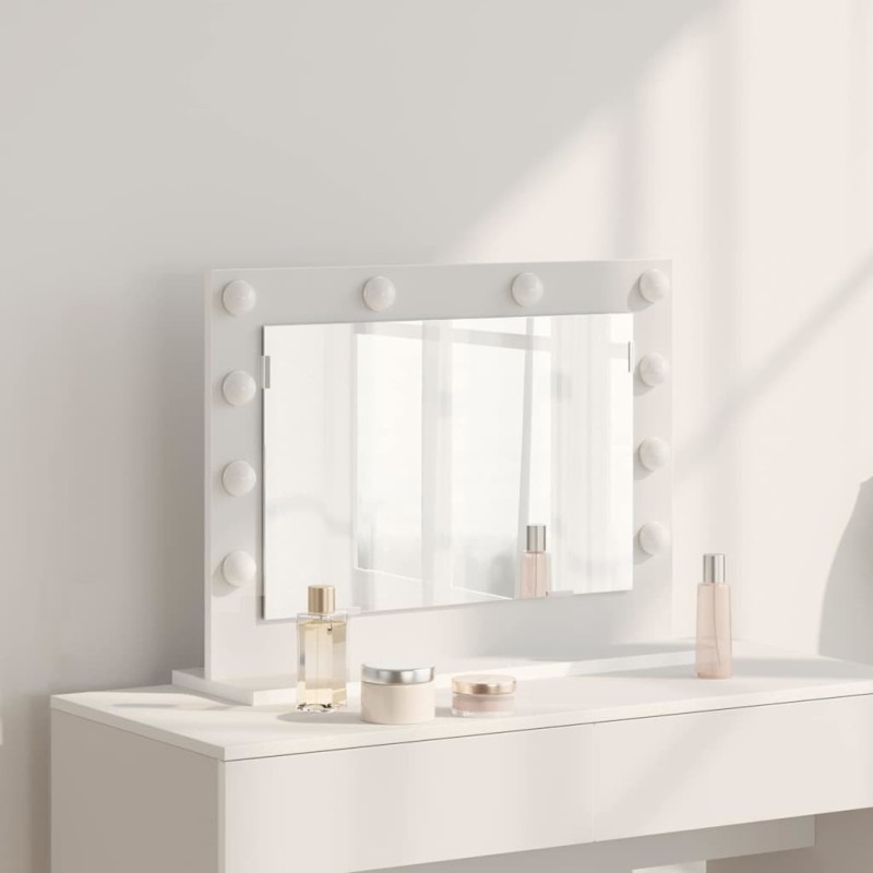 Miroir de vanité Blanc 60 x 45 x 18 cm Verre et bois composite 648512648512