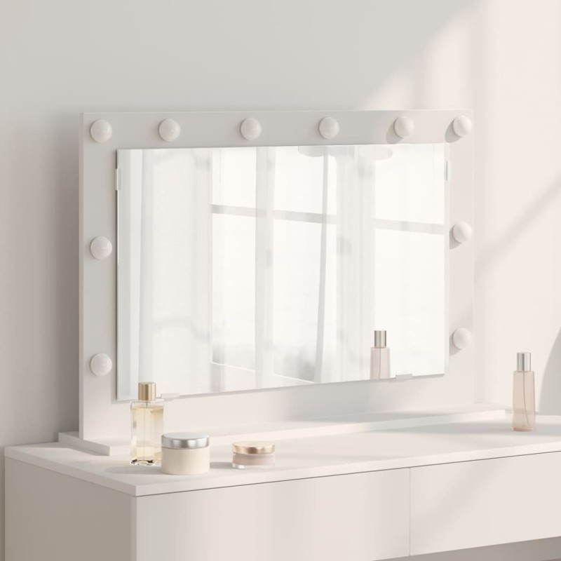Miroir de vanité Blanc 80 x 15 x 18 cm Verre et bois composite 648513648513