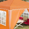 Tente de fête pop-up 288 x 288 x 245 cm Orange Tissu Oxford 648516648516